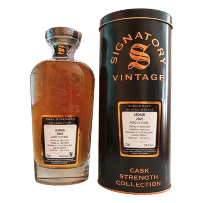 Signatory Vintage Cask Strength Collection Ledaig 10 Year Old bottle